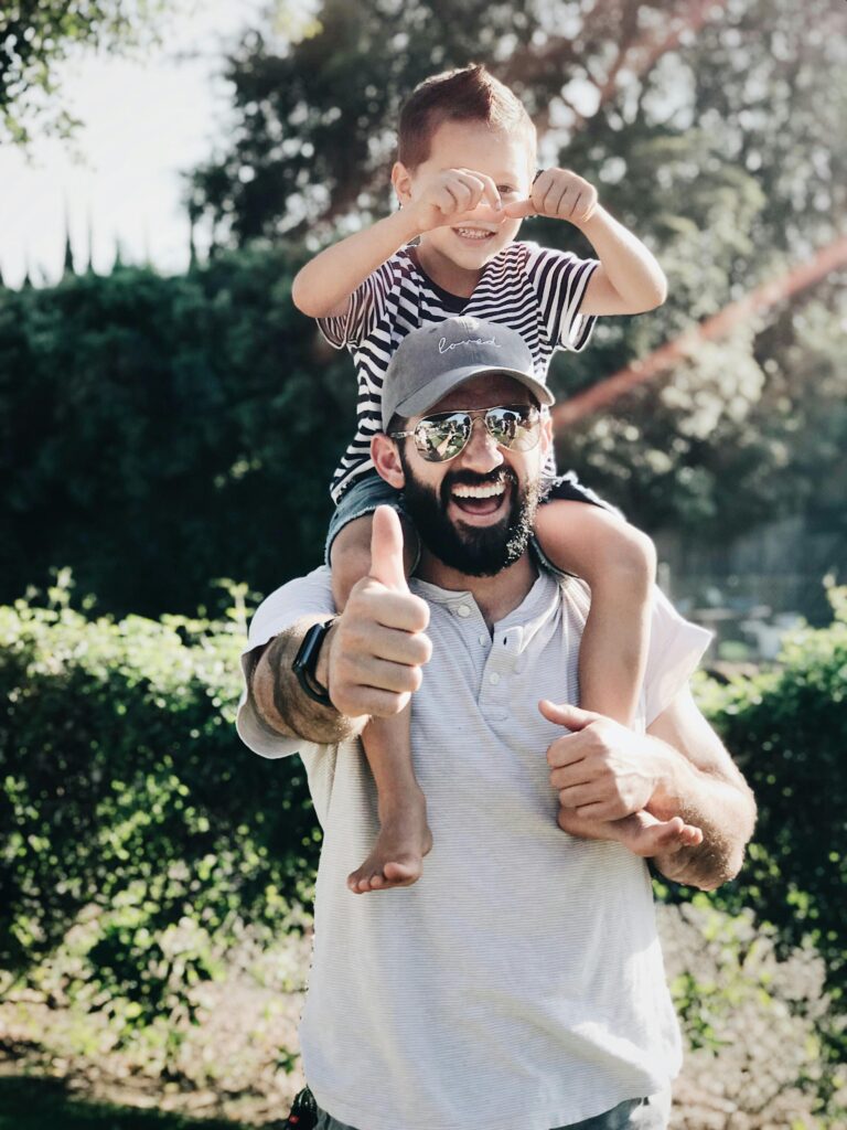 Financial planning. Father and son