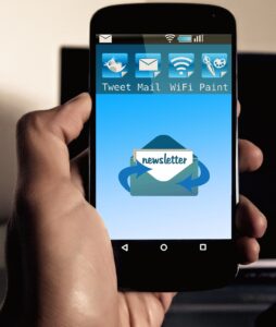 newsletter, news, smartphone, mobile, app, icon, social media, button, phone, communication, cellular technology, call, screen, wireless, company, digital, message, connection, communicate, electronics, display, contact, hand, tap, conversation, portable, computer, touch screen, applications, office, android, google-phone, newsletter, newsletter, newsletter, newsletter, newsletter